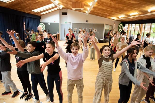 The Company in rehearsal for CFYT's Pinocchio 2021 (C) Richard Gibbons