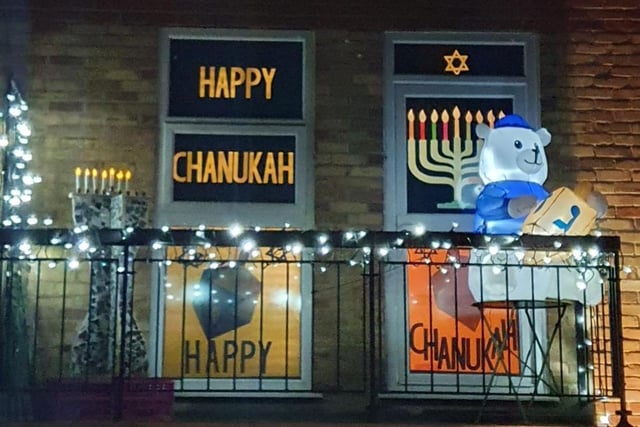 A Happy Chanukah window