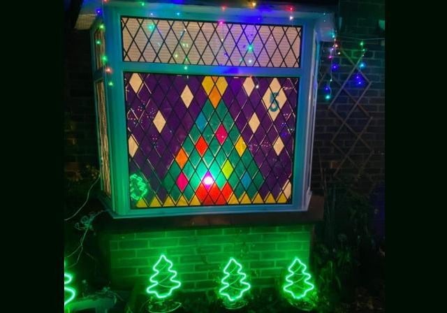 Colourful stained glass window!