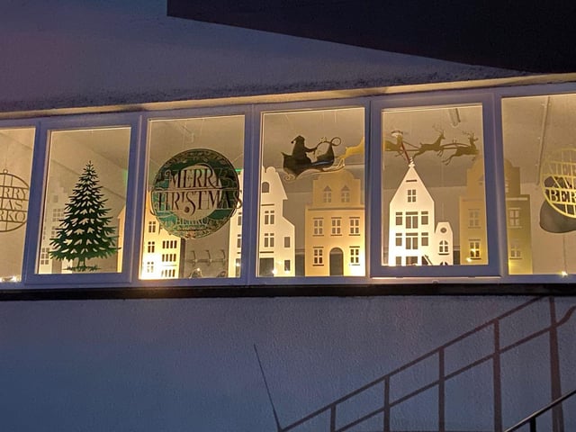 Traditional window display for Day 6