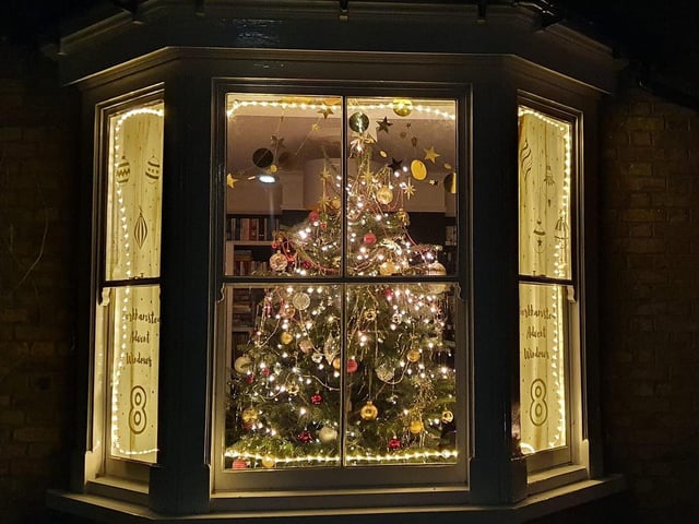Beautiful Christmas tree in this window