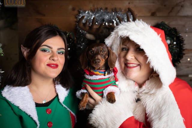 Mother Christmas and her elf got involved with the photo shoot