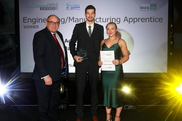 The nominees of Engineering and Manufacturing Apprentice of the Year, sponsored by Lecs UK, Adam Hawes (left) and Victoria Coldicott (right).

Adam Hawes was the winner for his work an engineering Apprentice at Roche Diagnostics.