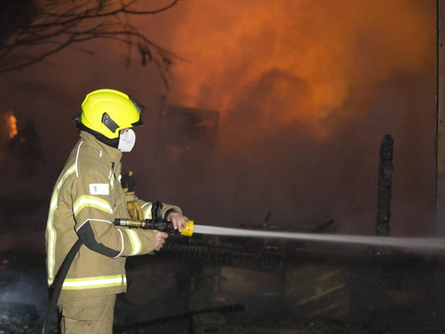 A fire broke out at an agriculture building in North End Road, Yapton. Photo: Eddie Mitchell SUS-211112-160310001