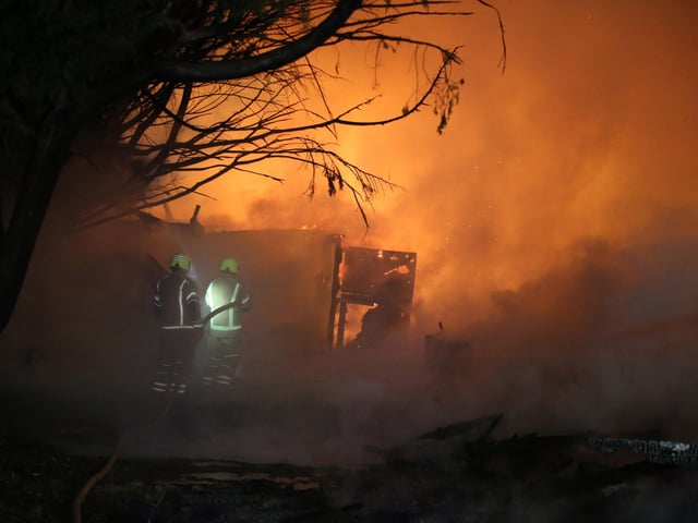 A fire broke out at an agriculture building in North End Road, Yapton. Photo: Eddie Mitchell SUS-211112-160322001