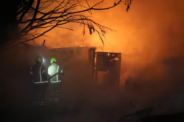 A fire broke out at an agriculture building in North End Road, Yapton. Photo: Eddie Mitchell SUS-211112-160207001