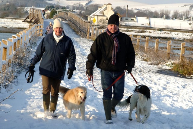 Walking the dogs in Shoreham in December 2009. Picture: Gerald Thompson S51064P9