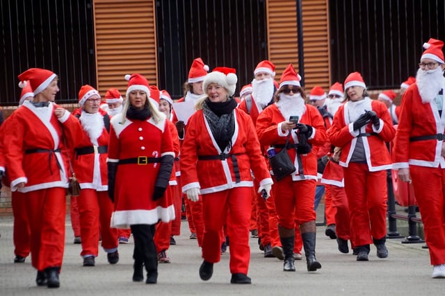 Rotary Club of Sovereign Harbour's Santa walk 2021. Picture from Ellethea Bay SUS-211213-160721001