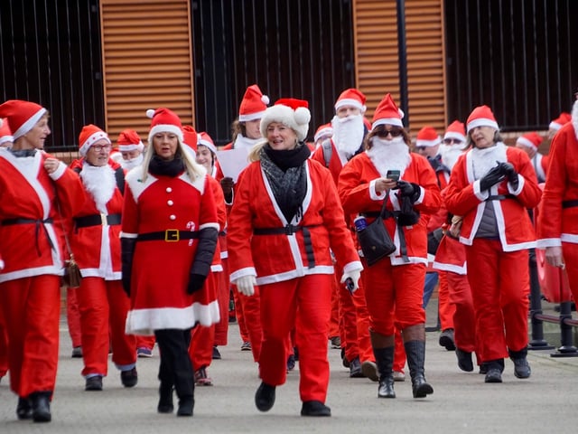 Rotary Club of Sovereign Harbour's Santa walk 2021. Picture from Ellethea Bay SUS-211213-160721001