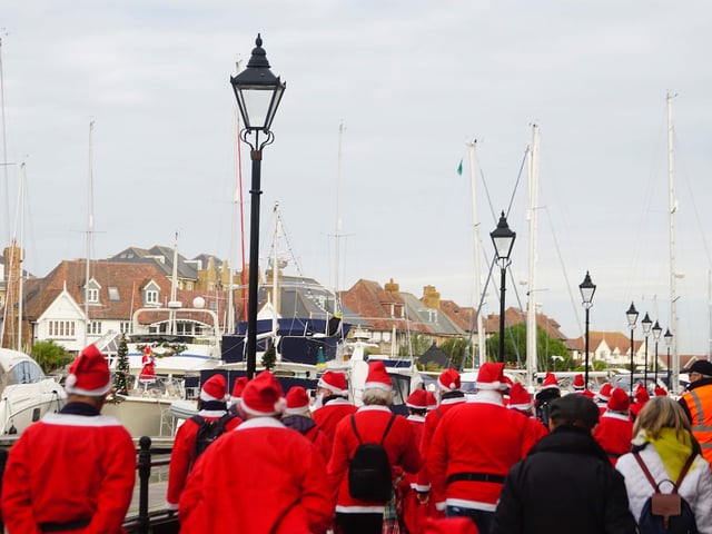 Rotary Club of Sovereign Harbour's Santa walk 2021. Picture from Ellethea Bay SUS-211213-160435001