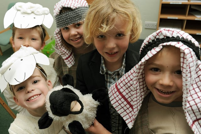 Some of the shepherds from the Nativity at English Martyrs Catholic Primary School in 2008. Picture: Stephen Goodger W49308H8