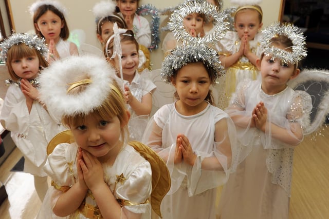 Angels from The Laurels' Nativity in 2008. Picture: Stephen Goodger W49191H8