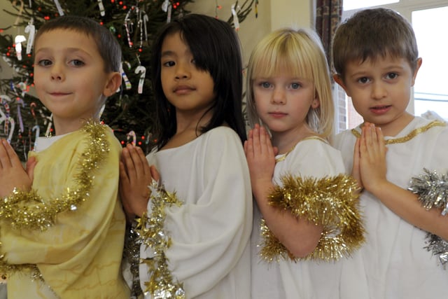 Some of the angels from the Field Place First School Nativity in 2008. Picture: Stephen Goodger W49221H8