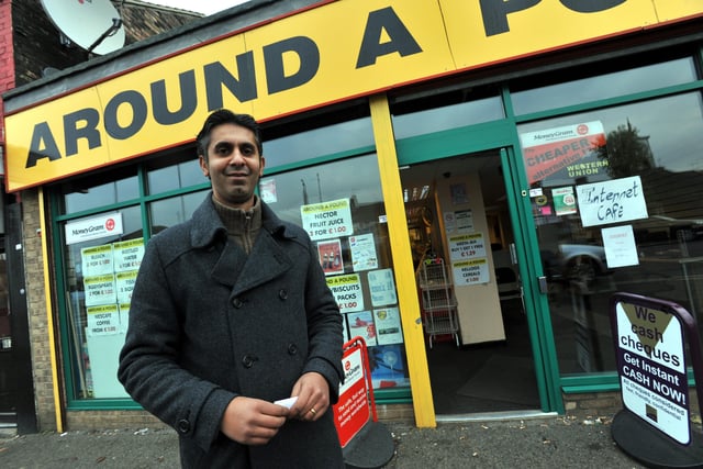 Residents in Millfield spoke out in 2010 on the issue of homelessness in the area, including the shelter on the triangle being used by rough sleepers, as highlighted by Cllr Charles Swift. Pictured is 
Zaheir Ghazanfer (34), from Pound Store Plus on Lincoln Road.