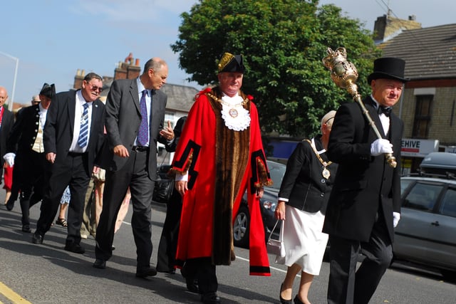 The Salvation Army parade down Lincoln Road for a civic service at the Salvation Army Citadel for Mayor of Peterborough Keith Sharp in 2010..