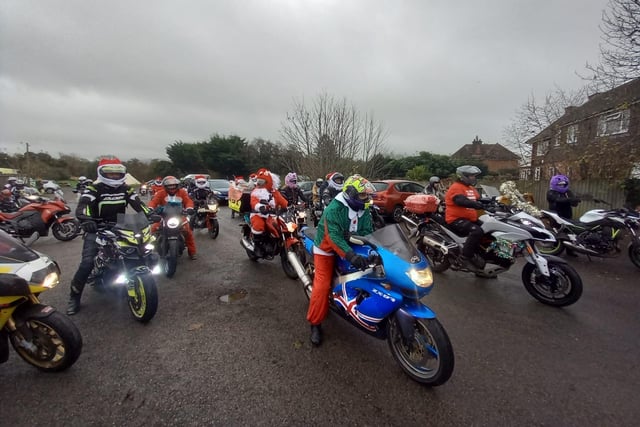 Eastbourne Motorcycle Rideouts' fourth annual Christmas toy run met at the Berwick Inn and raised £600 for charity. SUS-211215-095653001