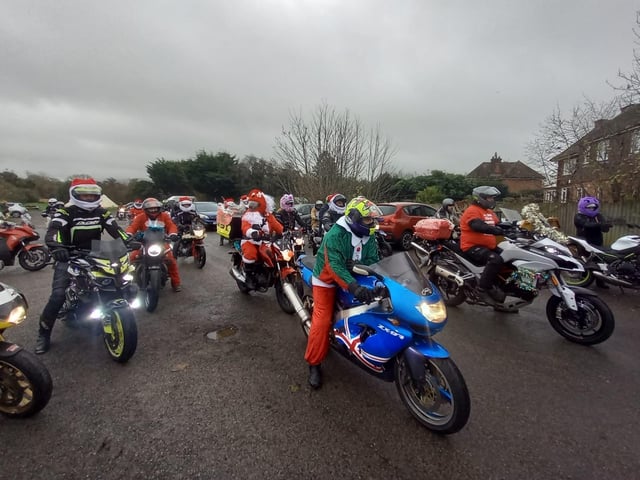 Eastbourne Motorcycle Rideouts' fourth annual Christmas toy run met at the Berwick Inn and raised £600 for charity. SUS-211215-095653001