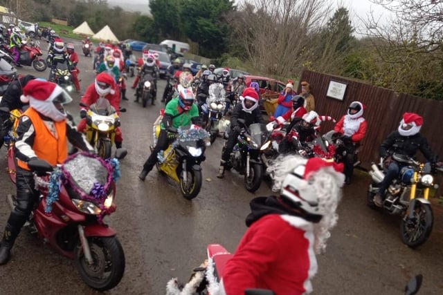 Eastbourne Motorcycle Rideouts' fourth annual Christmas toy run met at the Berwick Inn and raised £600 for charity. SUS-211215-095714001
