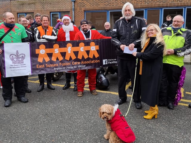 Eastbourne Motorcycle Rideouts' fourth annual Christmas toy run met at the Berwick Inn and raised £600 for charity. SUS-211215-095611001