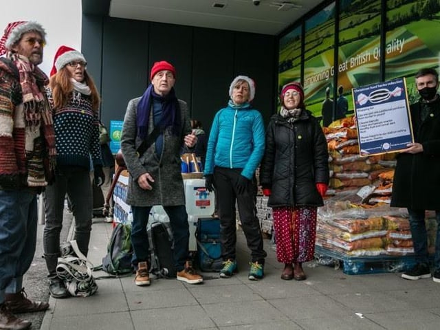 The Treble Makers sing acapella to open the Aldi Live Music stage for the food bank collection