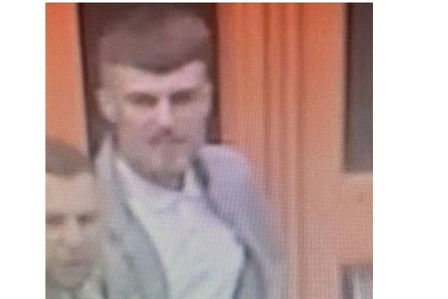 The second is a white man in his early 20s with short brown hair and unshaven. He was wearing a white polo shirt and grey jacket. Photo from Sussex Police. SUS-211215-175536001