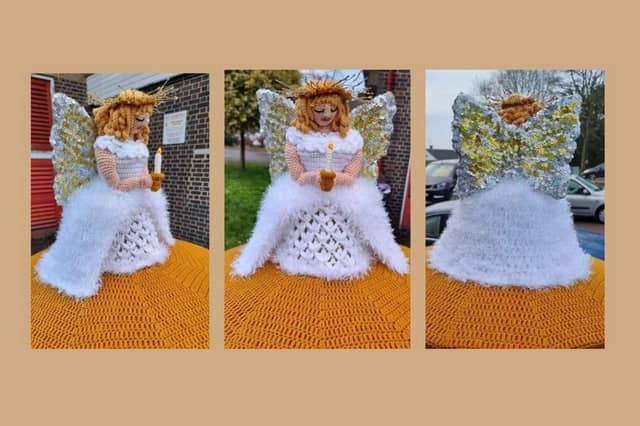 Hemel Hempstead Yarn Bomb group spread festive cheer with Christmas toppers
