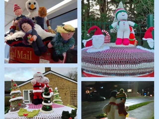 These postbox toppers are on display around the town