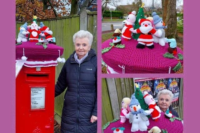 A very festive postbox topper