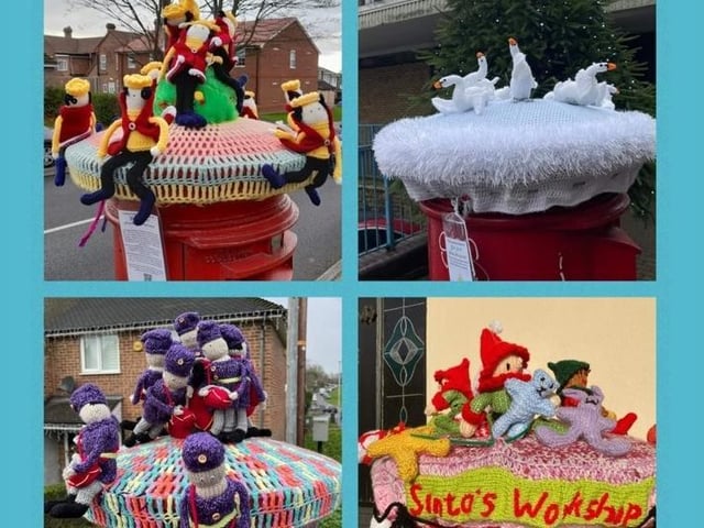 All the Christmas postbox toppers are all out on display