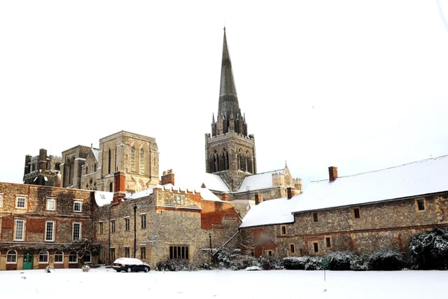A snowy Bishop's Palace in Chichester in December 2010. Picture: Kate Shemilt C102173-8