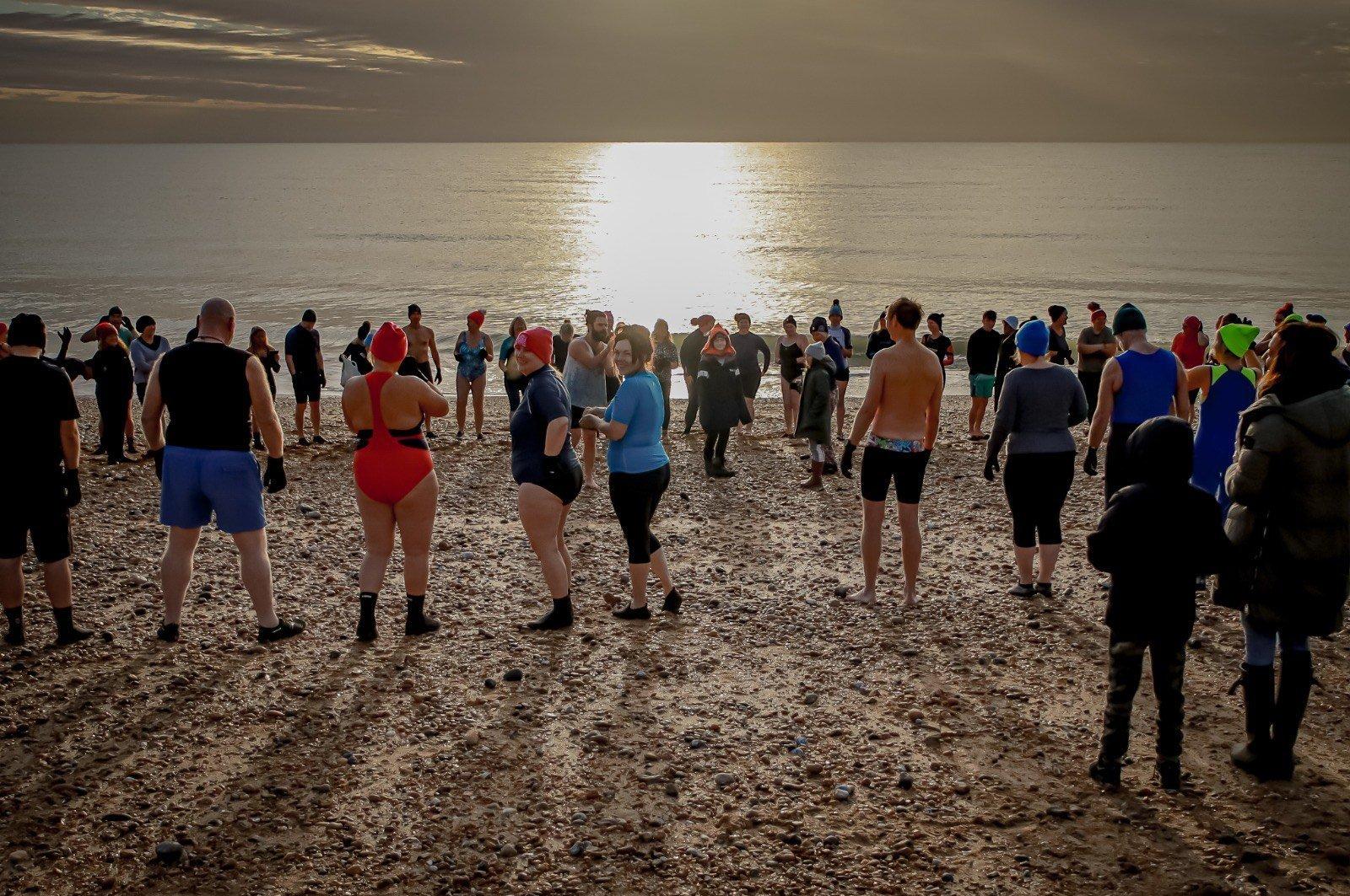 The Pevensey Plungers. Photo by Anna Piskor. SUS-211216-140145001