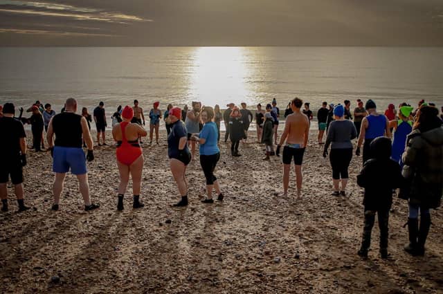 The Pevensey Plungers. Photo by Anna Piskor. SUS-211216-140145001