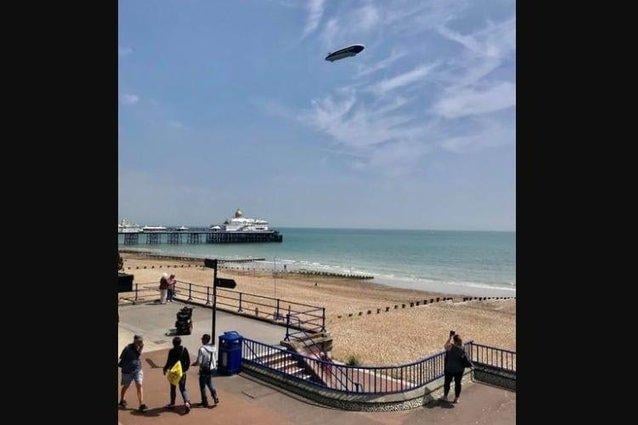 July: Blimp over Eastbourne (Photo by Stuart Gill) SUS-211216-181457001