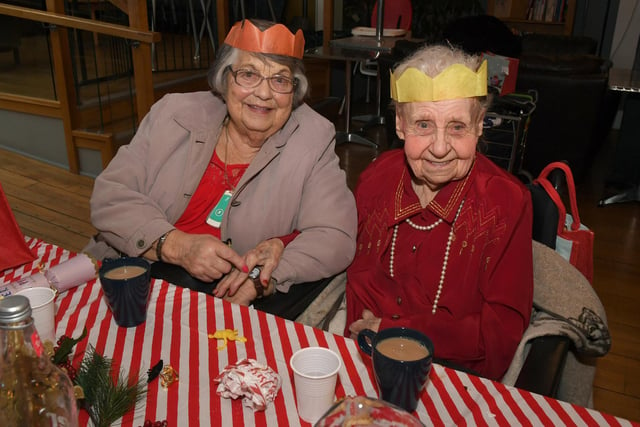 Syne Hills Care Home residents (from left) Pat and Olwen.
