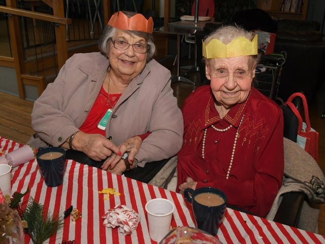 Syne Hills Care Home residents (from left) Pat and Olwen.