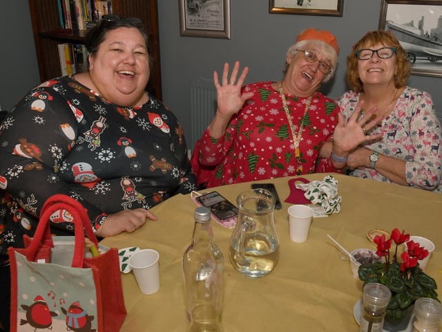 All smiles - Teresa Cranmer, Christine Peters and Sandra Hough.