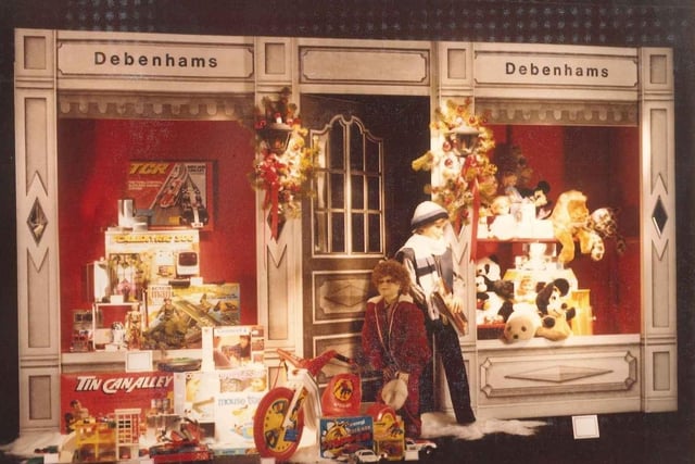 Festive display at Debenhams Eastbourne, 1970s/80s