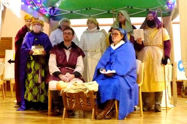 The Nativity scene at St George's Church, East Worthing
