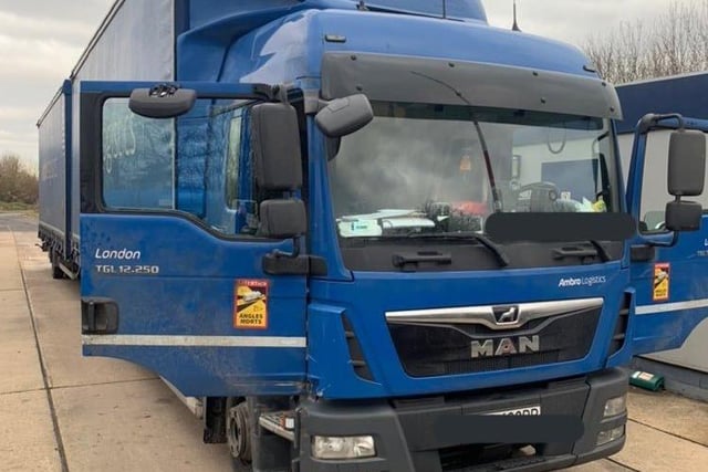 This lorry was stopped while weaving between lanes on the A1. The positive breath test score of 610 ensured the driver was arrested.