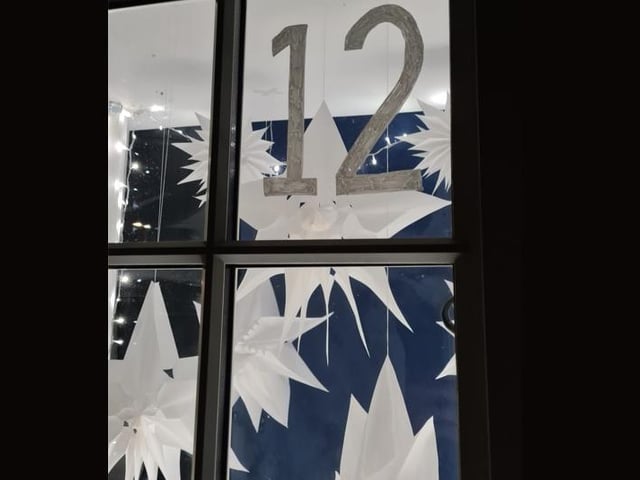 Snowflake inspired Christmas display