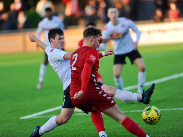 Action and goal celebrations from Worthing's 3-0 win over Lewes in the third round of the Sussex Senior Cup / Pictures: Stephen Goodger