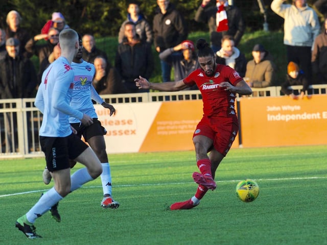 Action and goal celebrations from Worthing's 3-0 win over Lewes in the third round of the Sussex Senior Cup / Pictures: Stephen Goodger