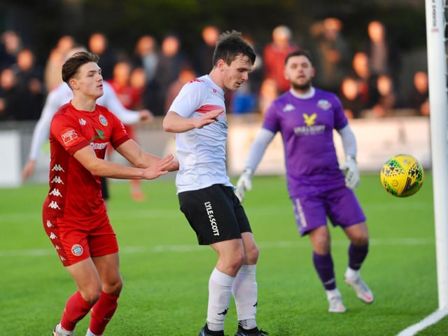 Action and goal celebrations from Worthing's 3-0 win over Lewes in the third round of the Sussex Senior Cup / Pictures: Stephen Goodger