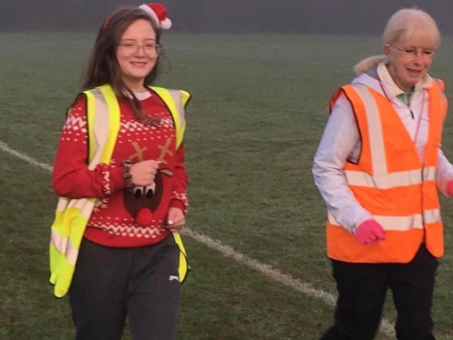 All smiles at the Christmas run.