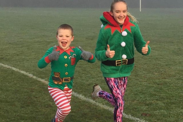 Elf and safety at Daventry junior parkrun.