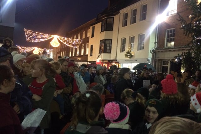 The crowd at the Chichester Christmas lights switch on in 2018. Picture: Anna Khoo