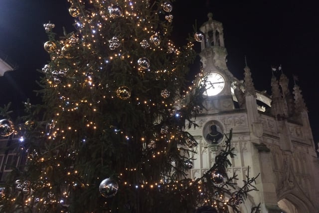 The Chichester Christmas lights switch on in 2018. Picture: Anna Khoo
