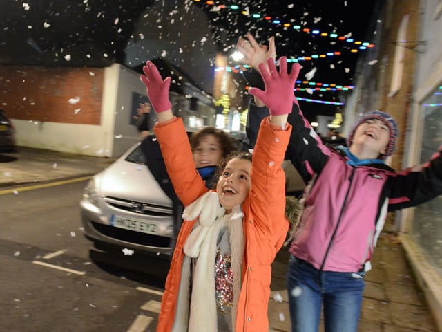 Petworth Christmas lights switch on in 2019. Picture: Kate Shemilt