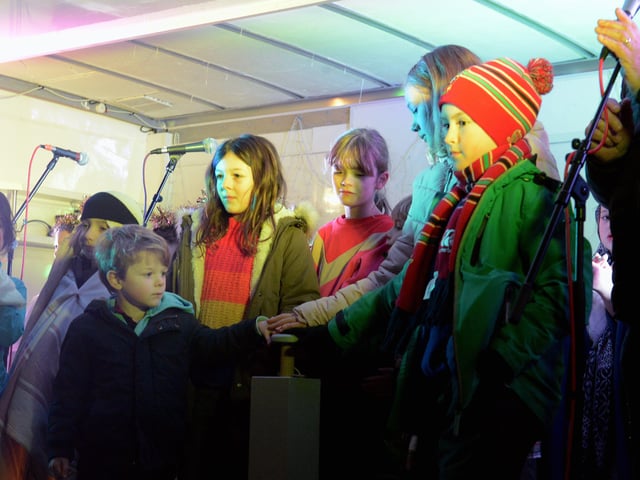 Petworth Christmas lights switch on in 2019. Picture: Kate Shemilt