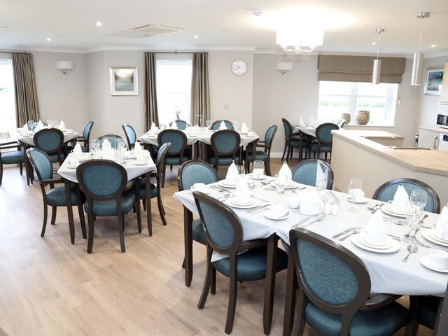 Each floor has a dining room